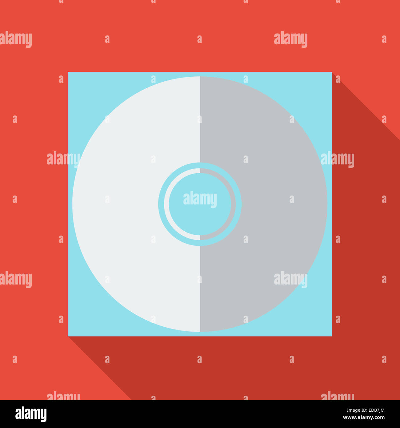 Modern flat design concept icon. CD or DVD computer disk diskett Stock ...