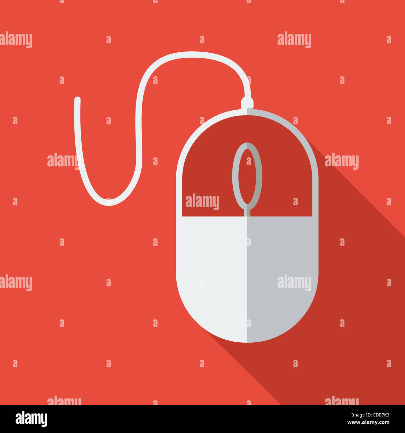 Modern flat design concept icon. Computer mouse. Vector illustra Stock ...