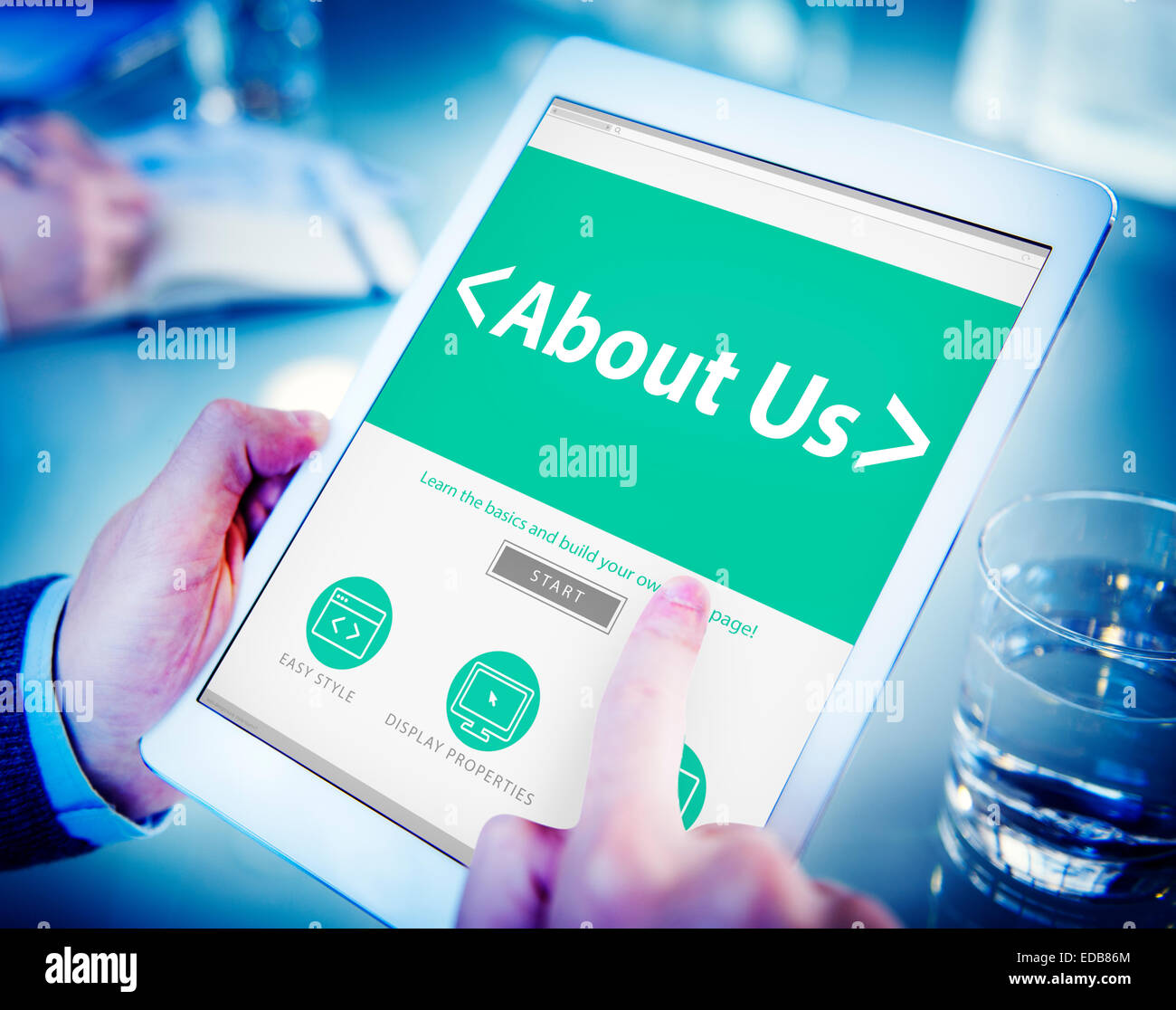 Digital Online Information About us Business Concept Stock Photo - Alamy