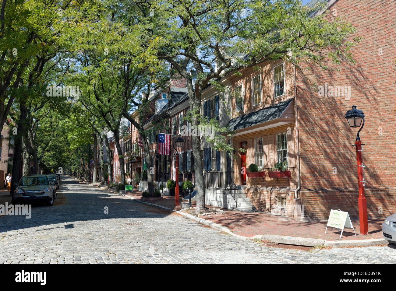 Historic Homes, Philadelphia, Pennsylvania Stock Photo