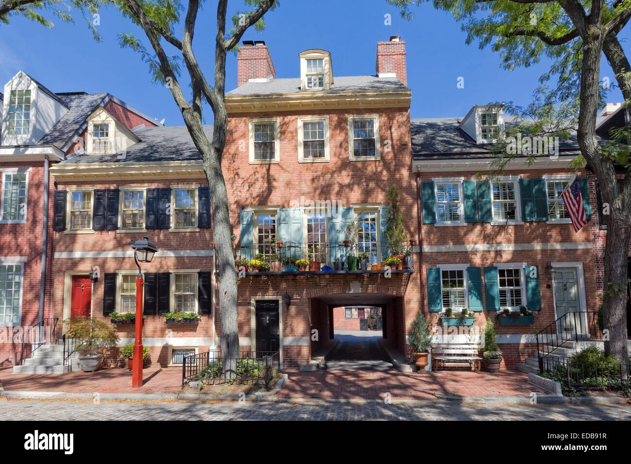 Historic Homes, Philadelphia, Pennsylvania Stock Photo