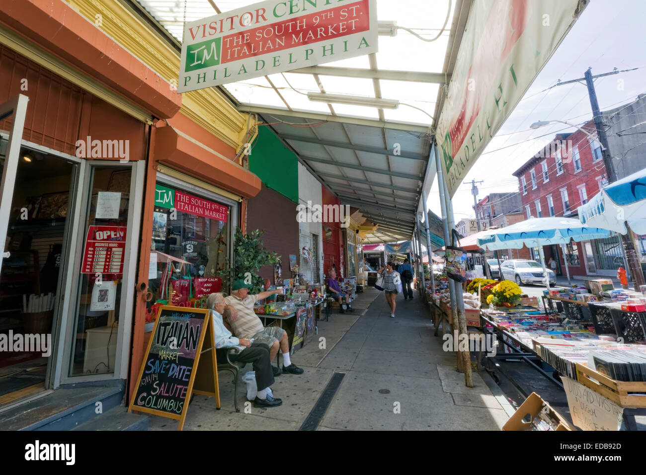 The South 9th Street Italian Market, Philadelphia, Pennsylvania Stock Photo