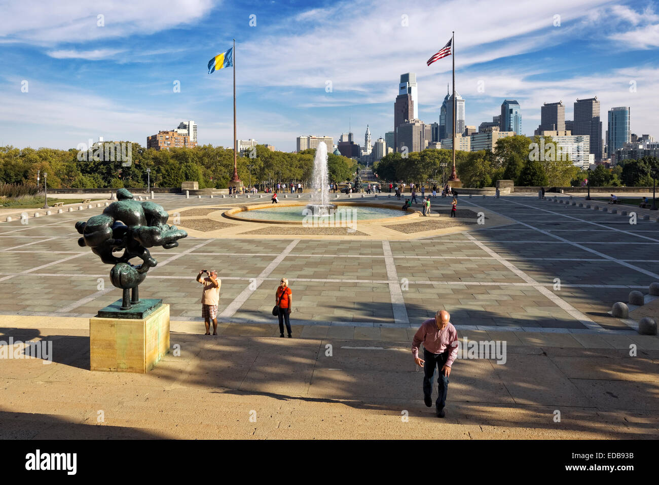Philadelphia Museum of Art, front plaza, Philadelphia, Pennsylvania Stock Photo