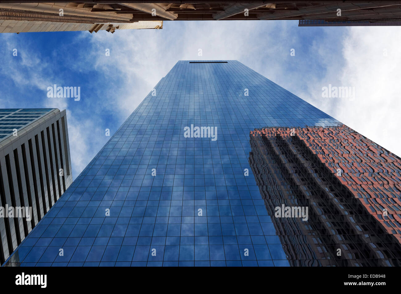 Office Building Reflections, Philadelphia, Pennsylvania Stock Photo