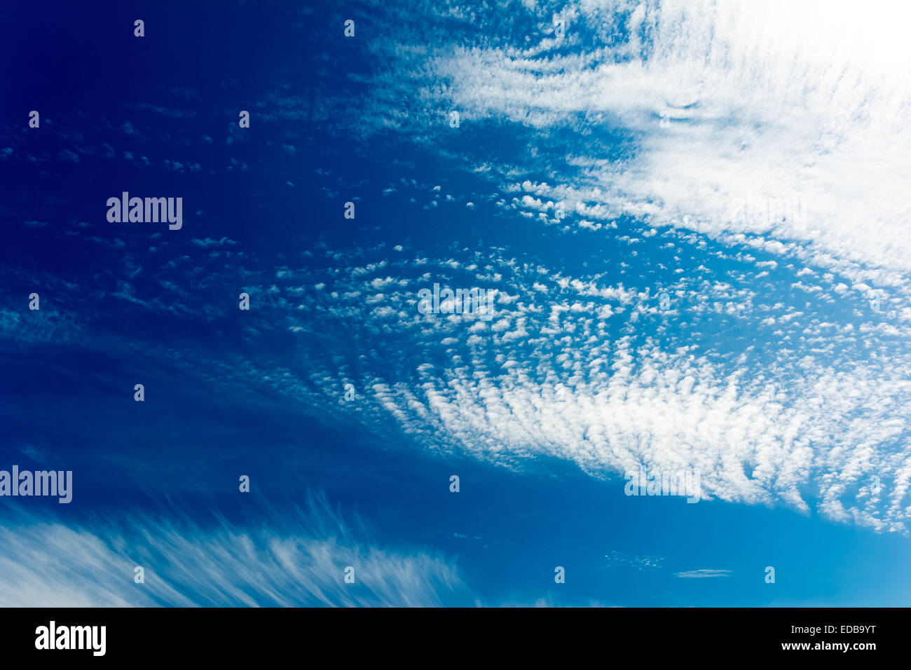 Summer Blue Sky With Soft White Clouds Stock Photo - Alamy