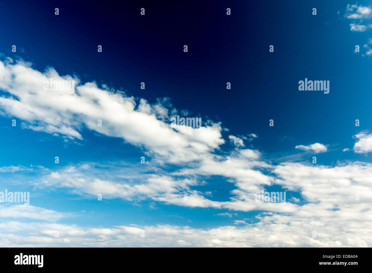 Summer Blue Sky With Soft White Clouds Stock Photo - Alamy