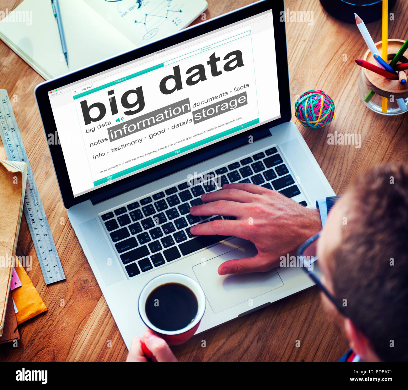 Digital Dictionary Big Data Information Storage Concept Stock Photo