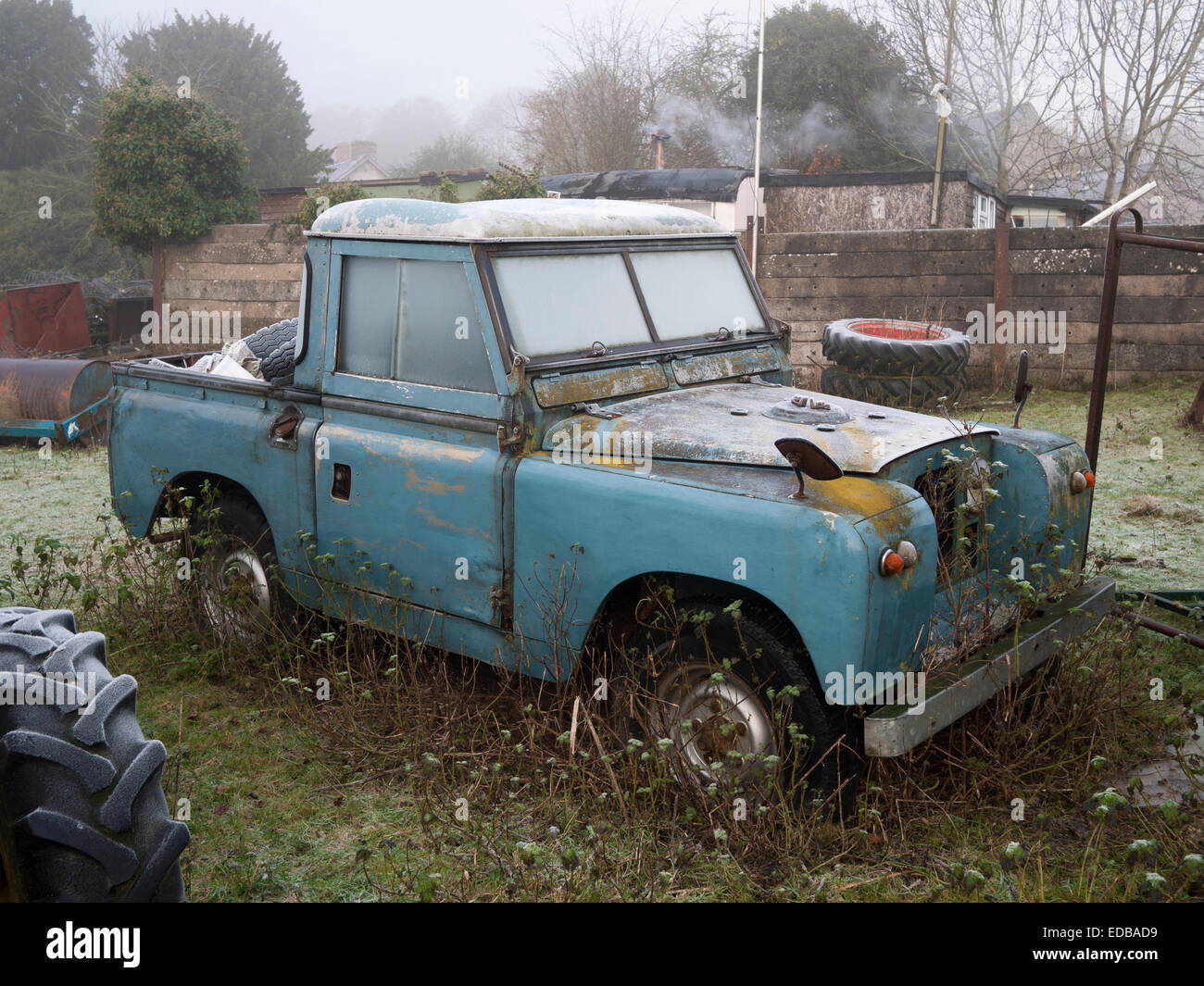 Land Rover, early Series 2 Truck Cab, 88” Short wheelbase (SWB). Stock Photo