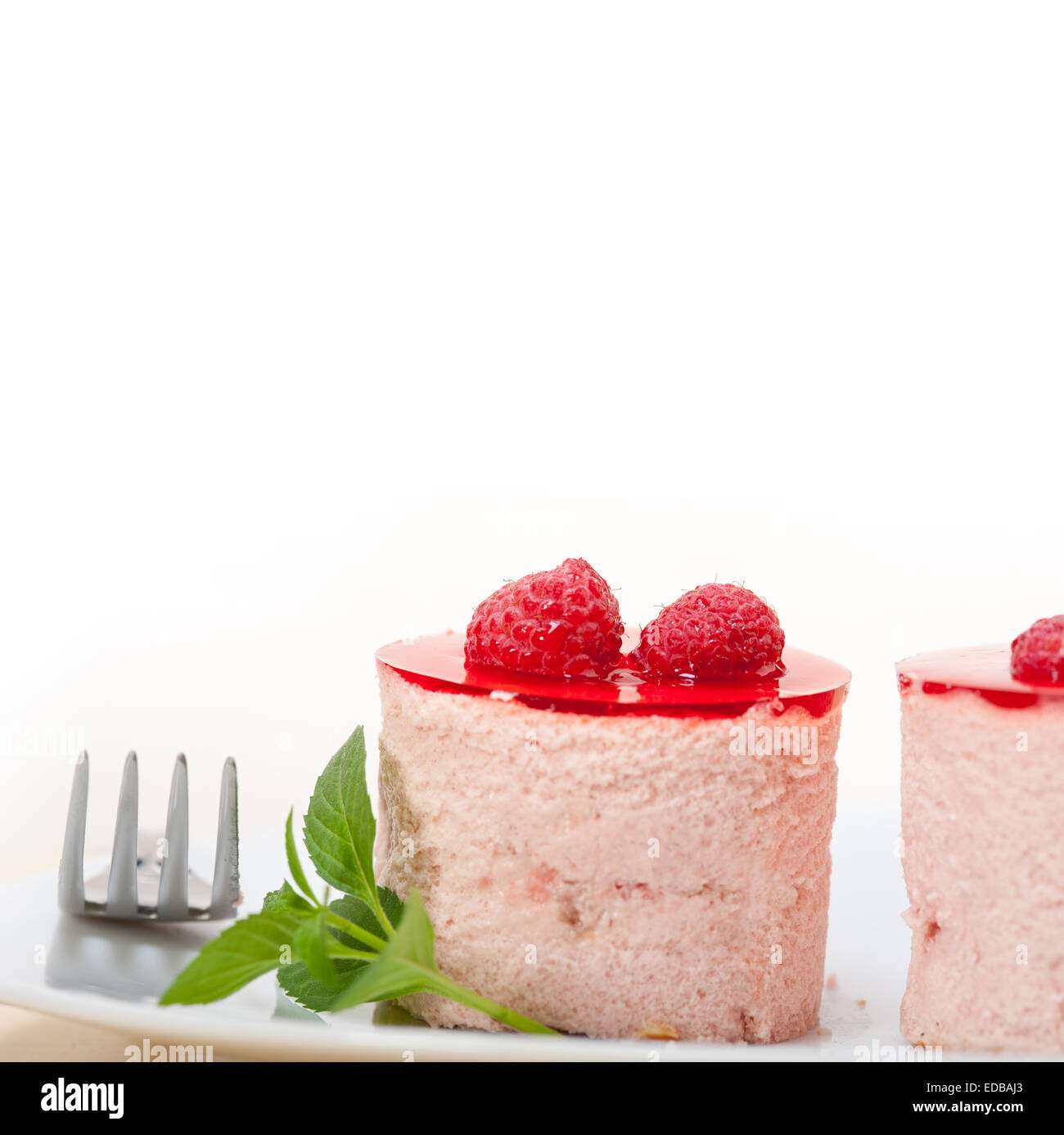 Round Raspberry Sweets fresh raspberry cake mousse dessert round shape with mint leaves Stock ...