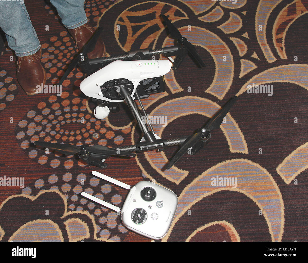 Las Vegas, Nevada, USA. 4th Jan, 2015. DJI Global displays the Inspire