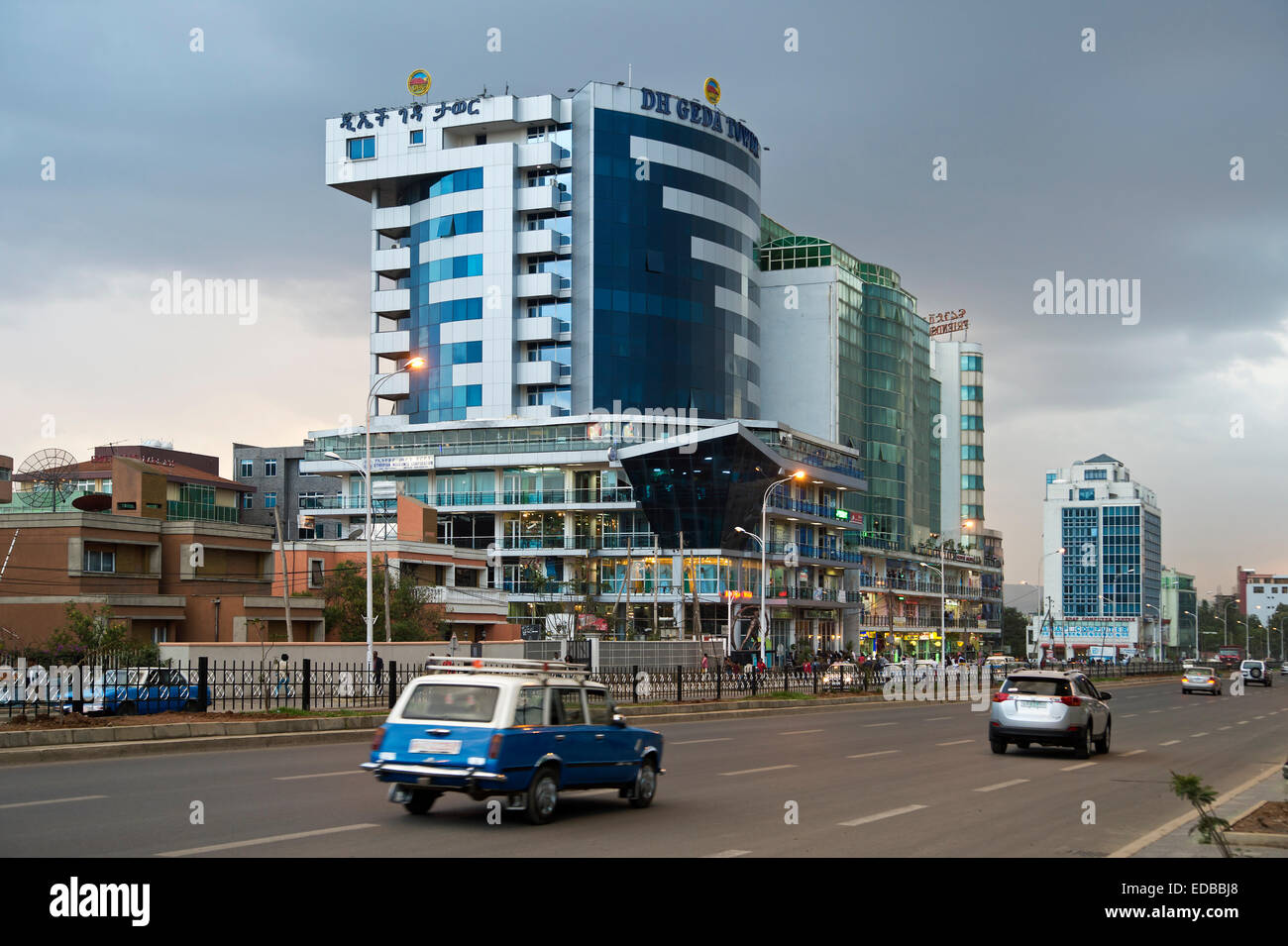 DH Geda Tower, Africa Avenue (Bole Road), Addis Ababa, Ethiopia Stock Photo
