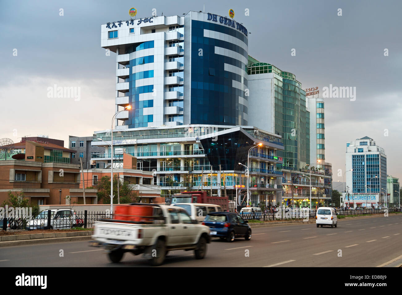 DH Geda Tower, Africa Avenue (Bole Road), Addis Ababa, Ethiopia Stock Photo