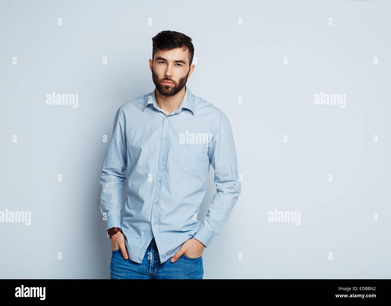 Serious bearded business man hi-res stock photography and images - Alamy