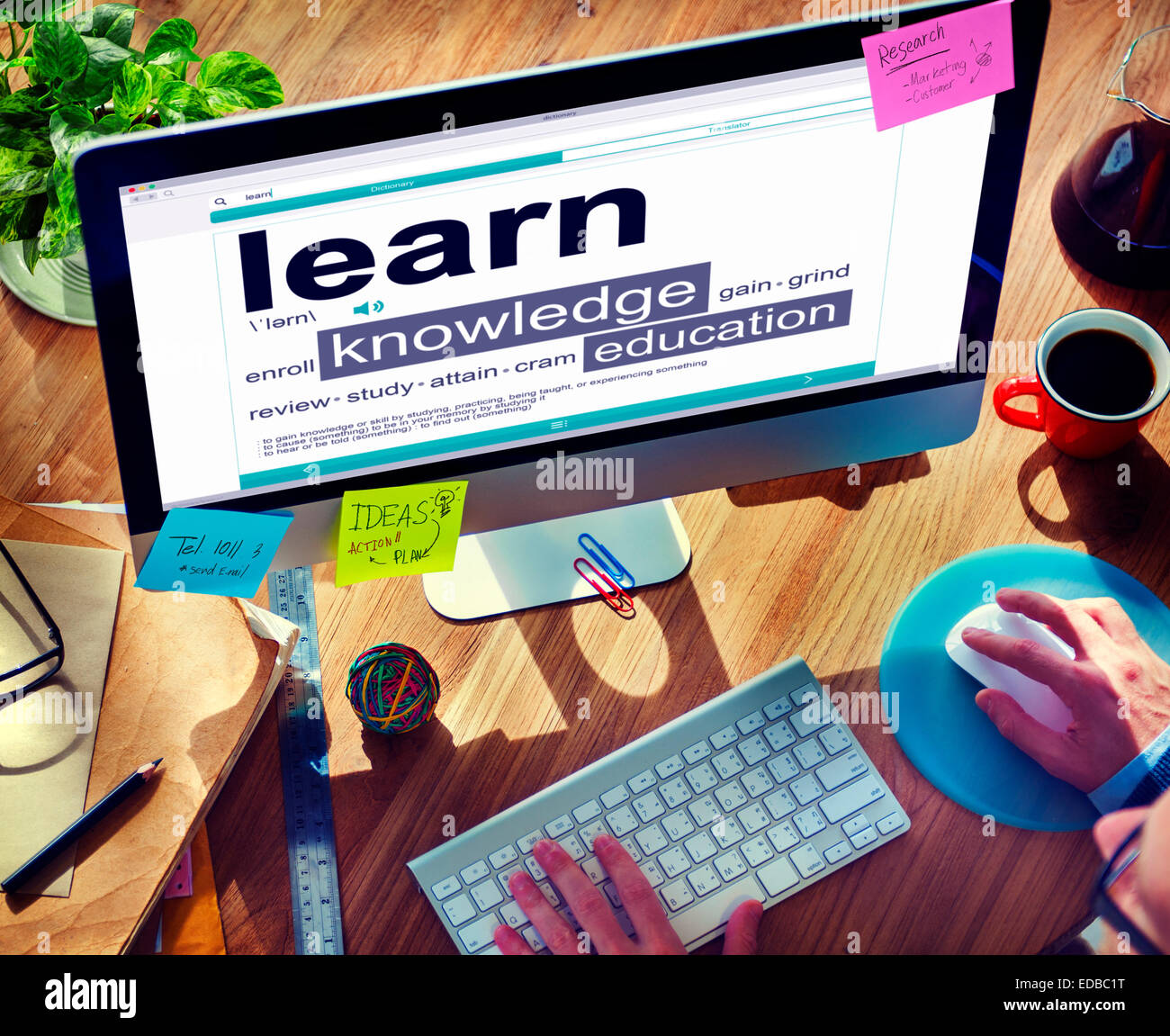 Digital Dictionary Learn Knowledge Education Concept Stock Photo Alamy