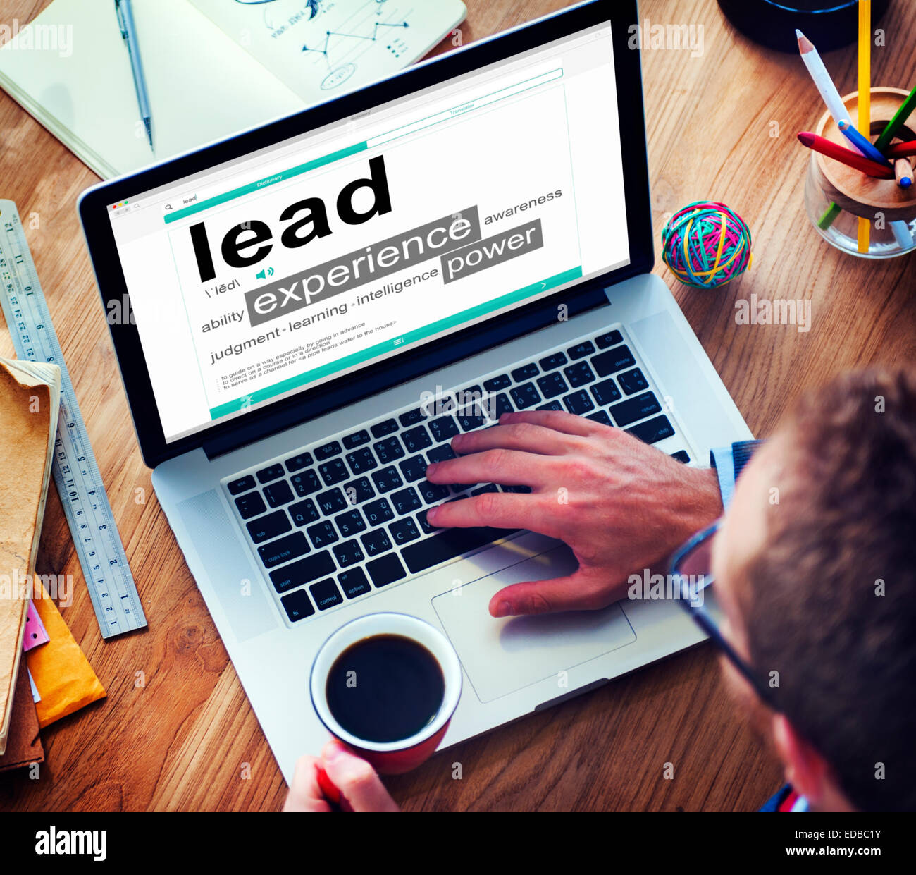 Digital Dictionary Lead Strategy Integrity Concept Stock Photo Alamy