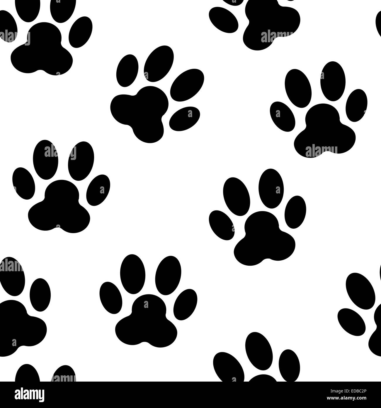 Paw seamless pattern hi-res stock photography and images - Alamy