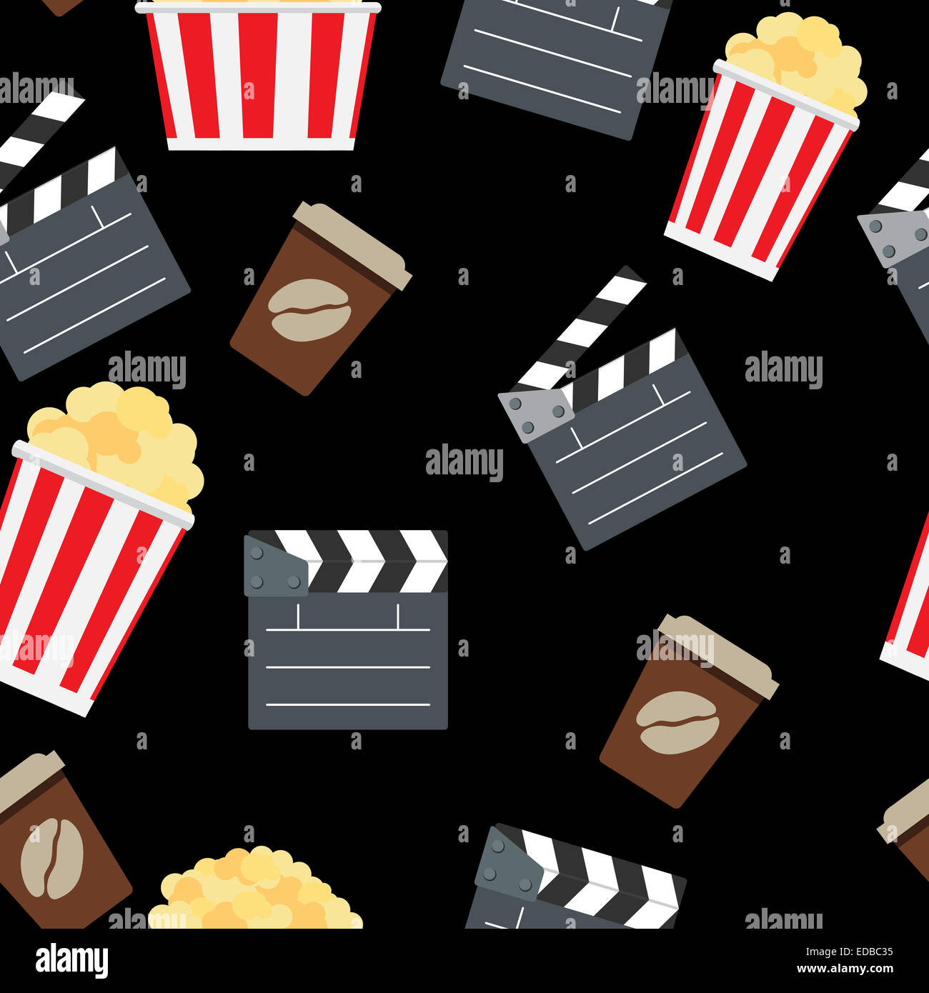 Popcorn seamless pattern hi-res stock photography and images - Alamy