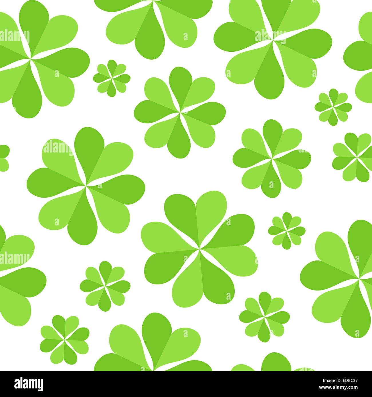 Green Clover Leaves Seamless Pattern Background Vector Illustration ...