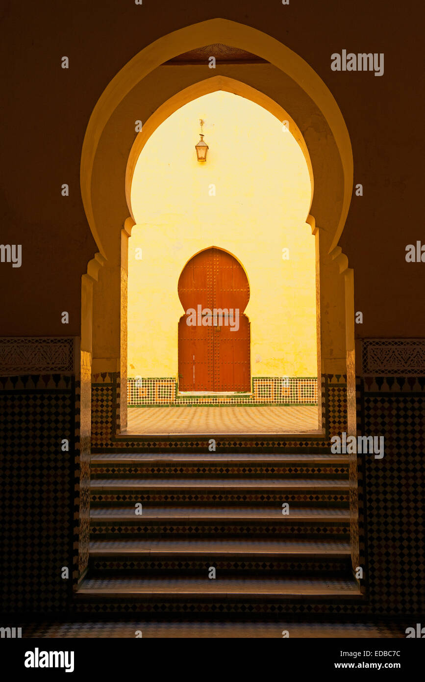 Mausoleum of Moulay Ismail, Meknes, Morocco Stock Photo