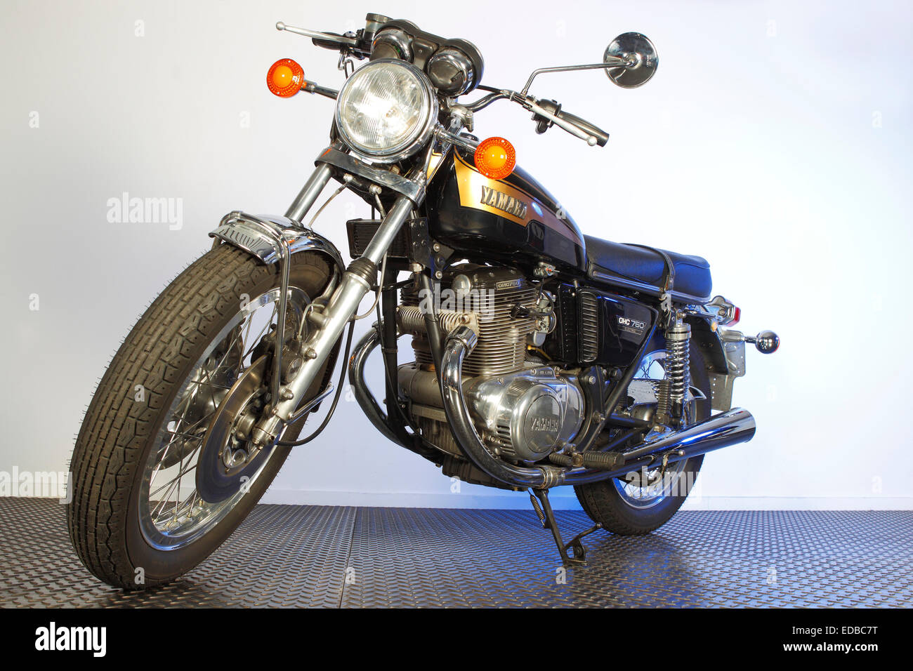 Yamaha Motorcycle OHC 750 Stock Photo