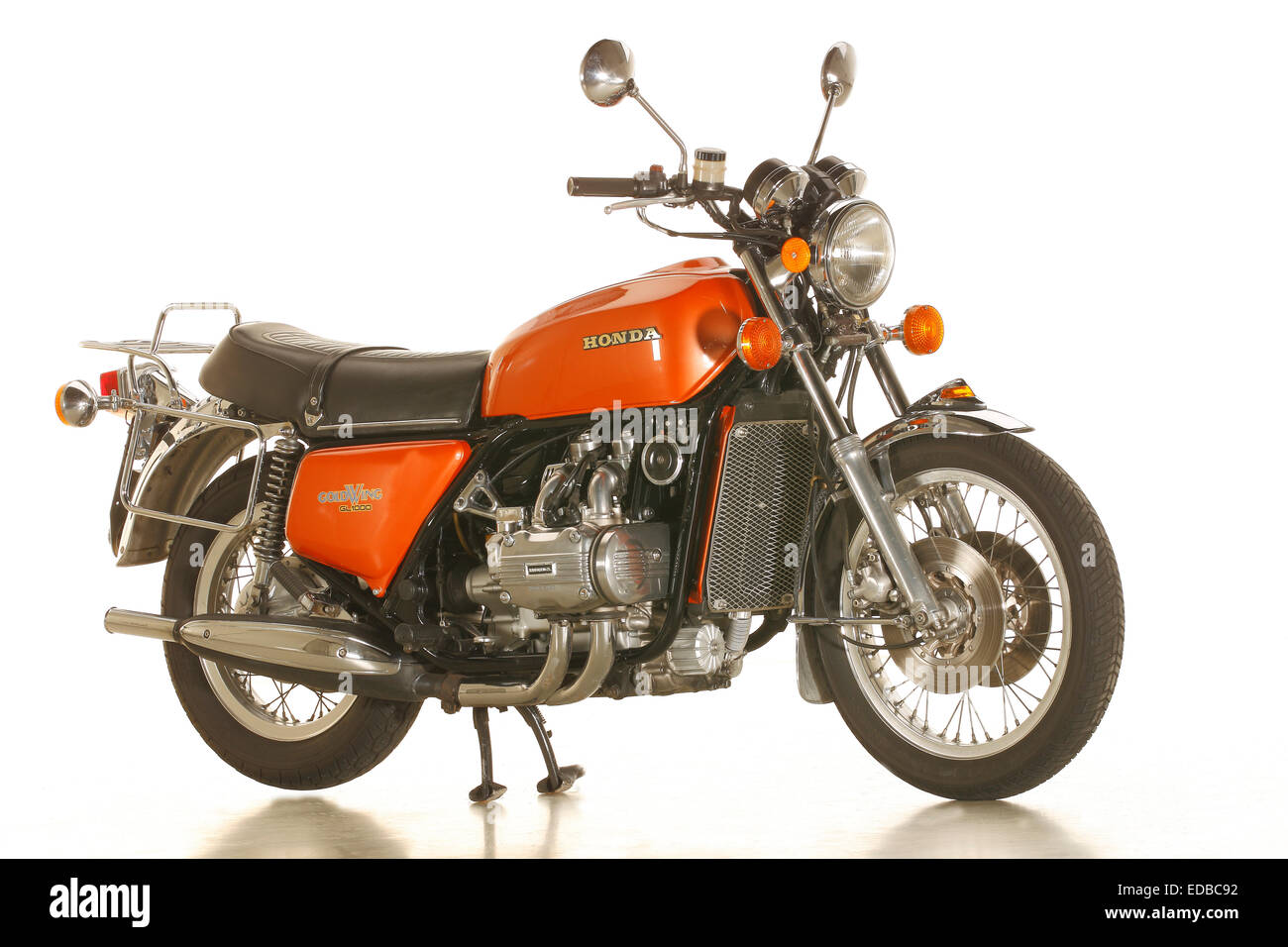 Motorcycle Honda Goldwing GL 1000 Stock Photo