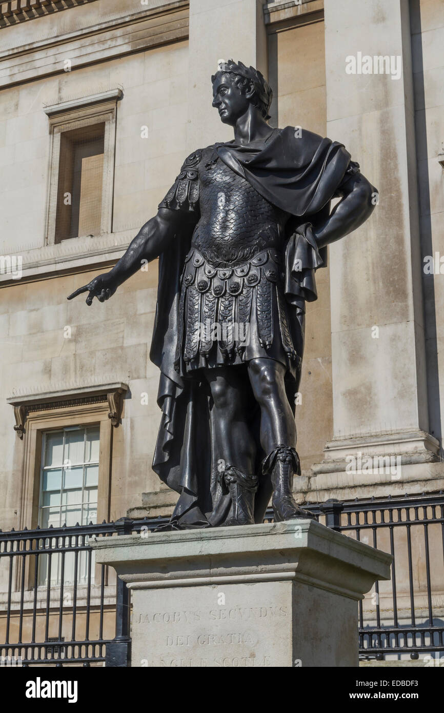 England London, King James II statue Stock Photo