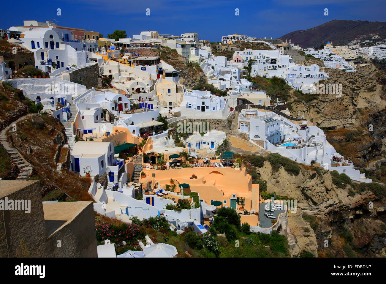 Townscape, Santorini, Fira, Santorini, Cyclades, Aegean Sea, Greece Stock Photo