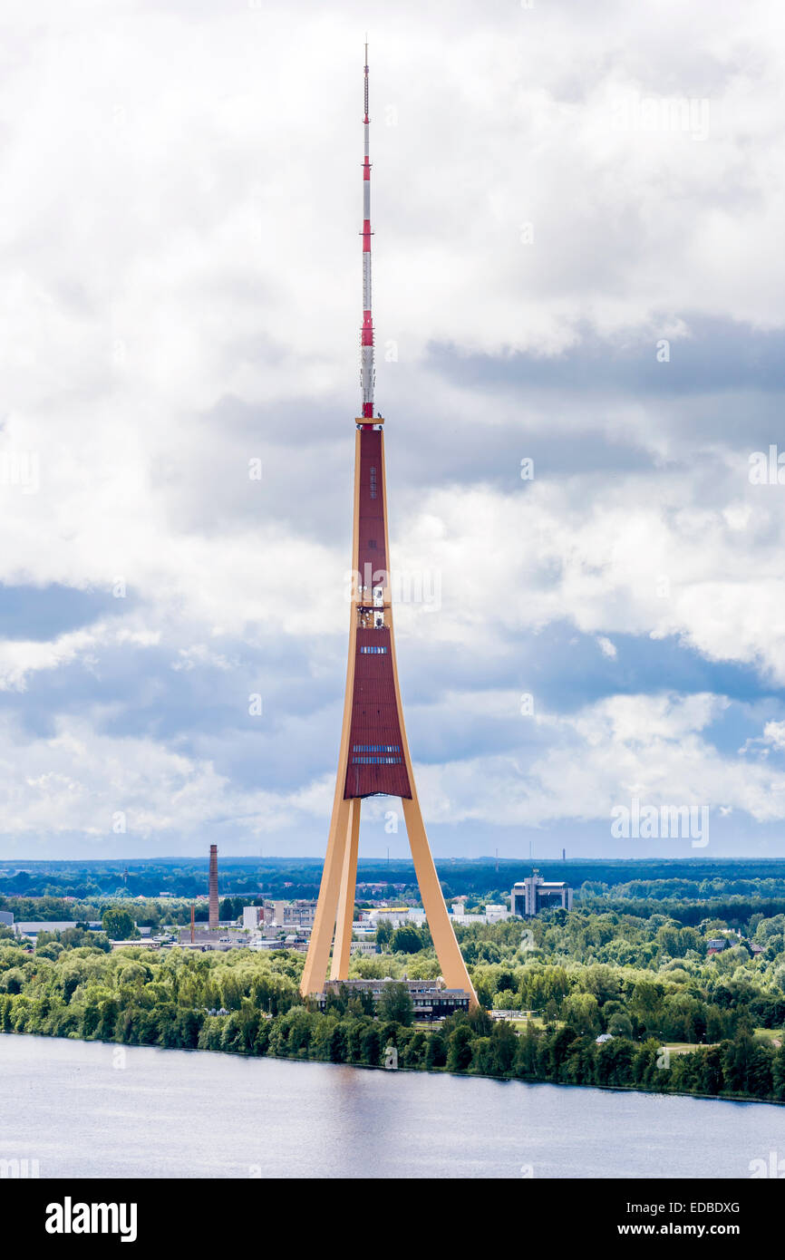 TV tower, 368.5m, the tallest TV tower in the European Union, Riga, Latvia  Stock Photo - Alamy