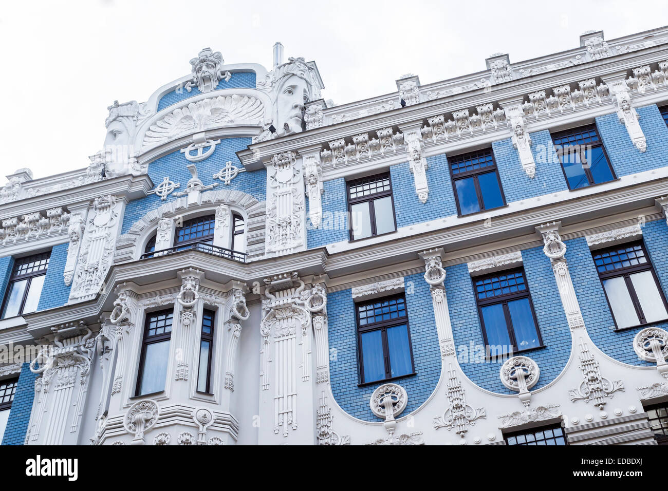 Façade of the building in No. 10b Elizabetes iela street, Art Nouveau