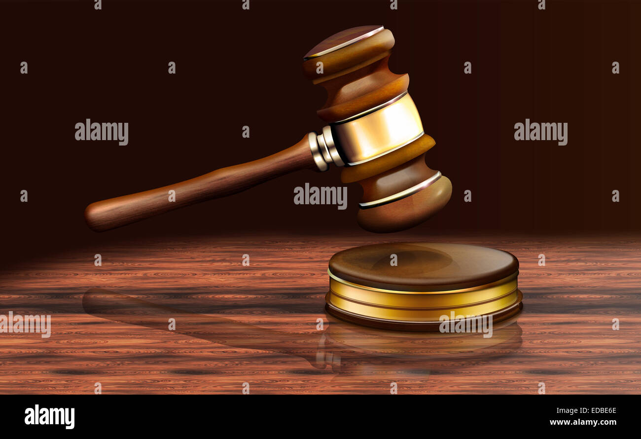 Court gavel, auction gavel, illustration Stock Photo Alamy
