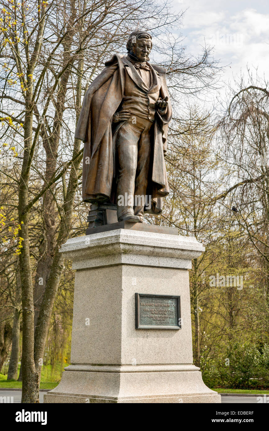 Eilhard-Mitscherlich monument, Jever, Frisia, Lower Saxony, Germany Stock Photo