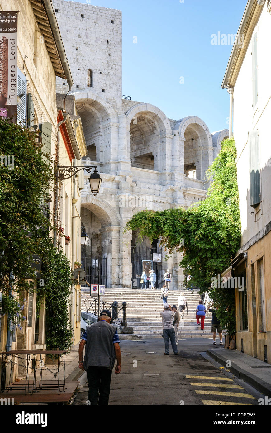 Roman Amphitheatre Arles, Provence, France Stock Photo