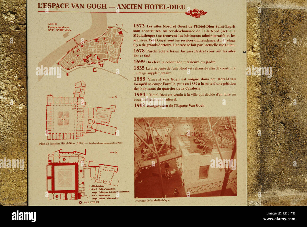 Espace Van Gogh Hotel Dieu. Arles, Provence, France Stock Photo