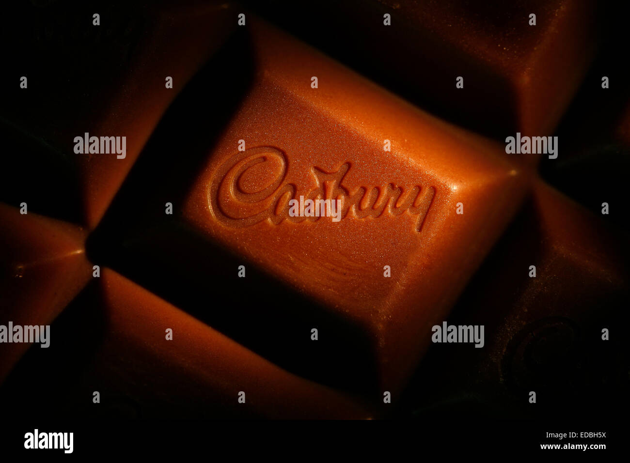 Illustrative image of Cadbury's Dairy Milk chocolate Stock Photo