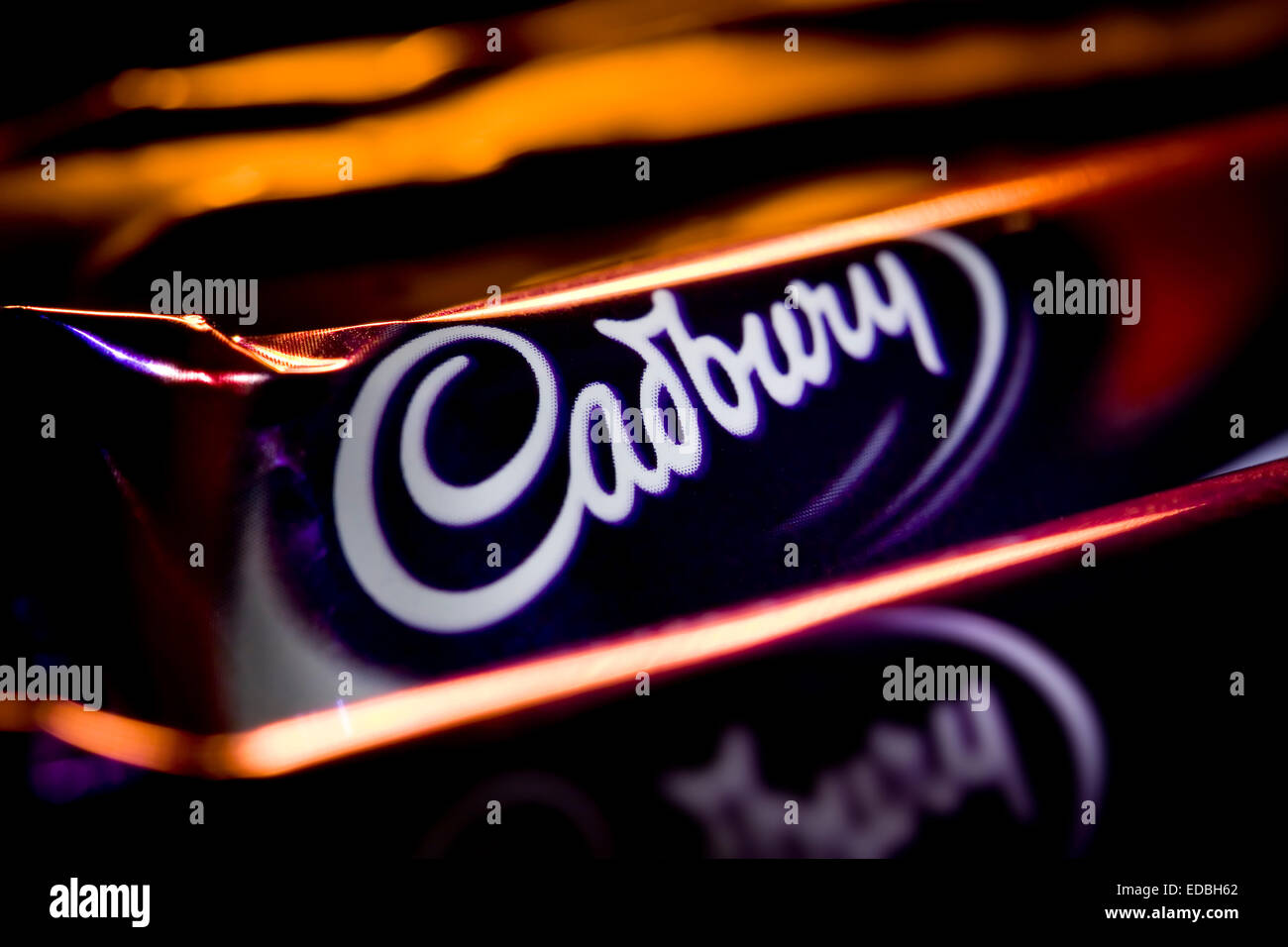 Bars of Cadbury's Dairy Milk chocolate. Stock Photo