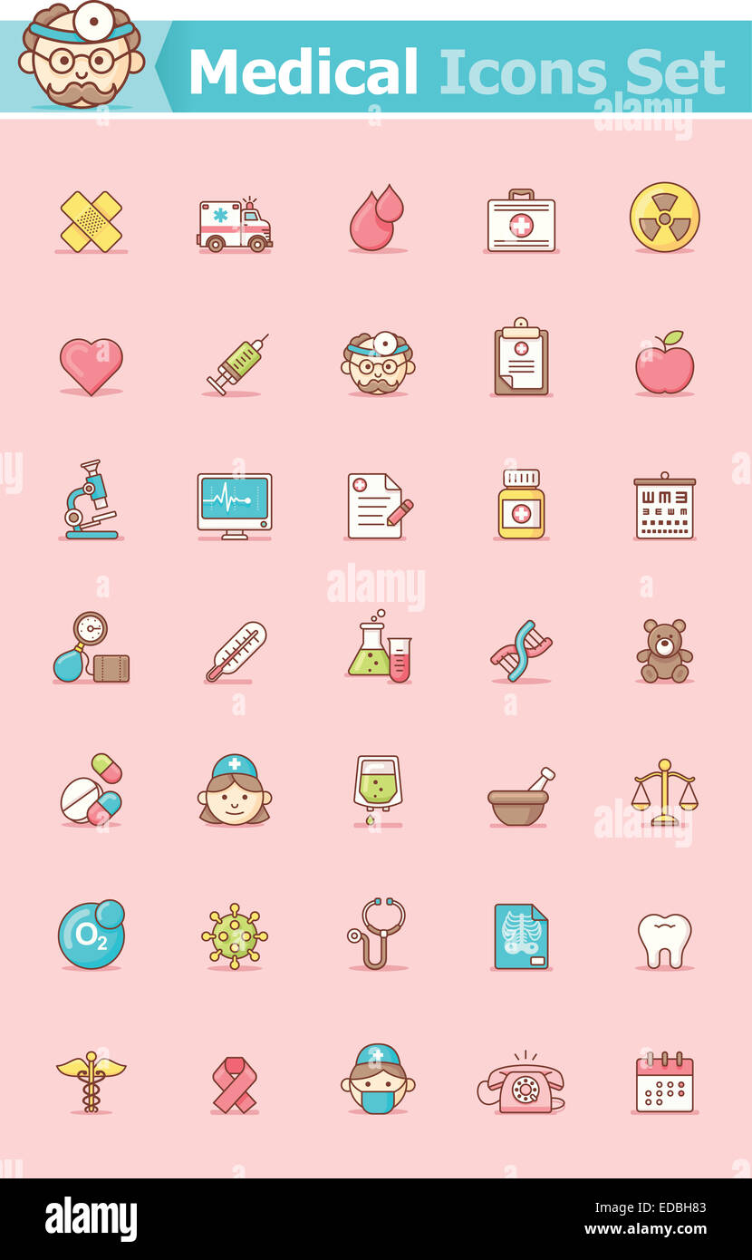 Medical icon set Stock Photo - Alamy