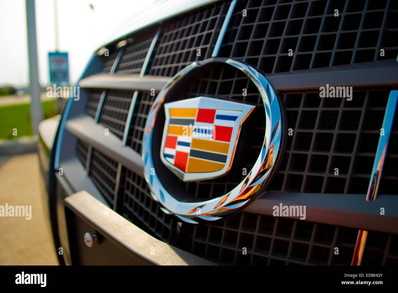 A Cadillac car emblem. Stock Photo