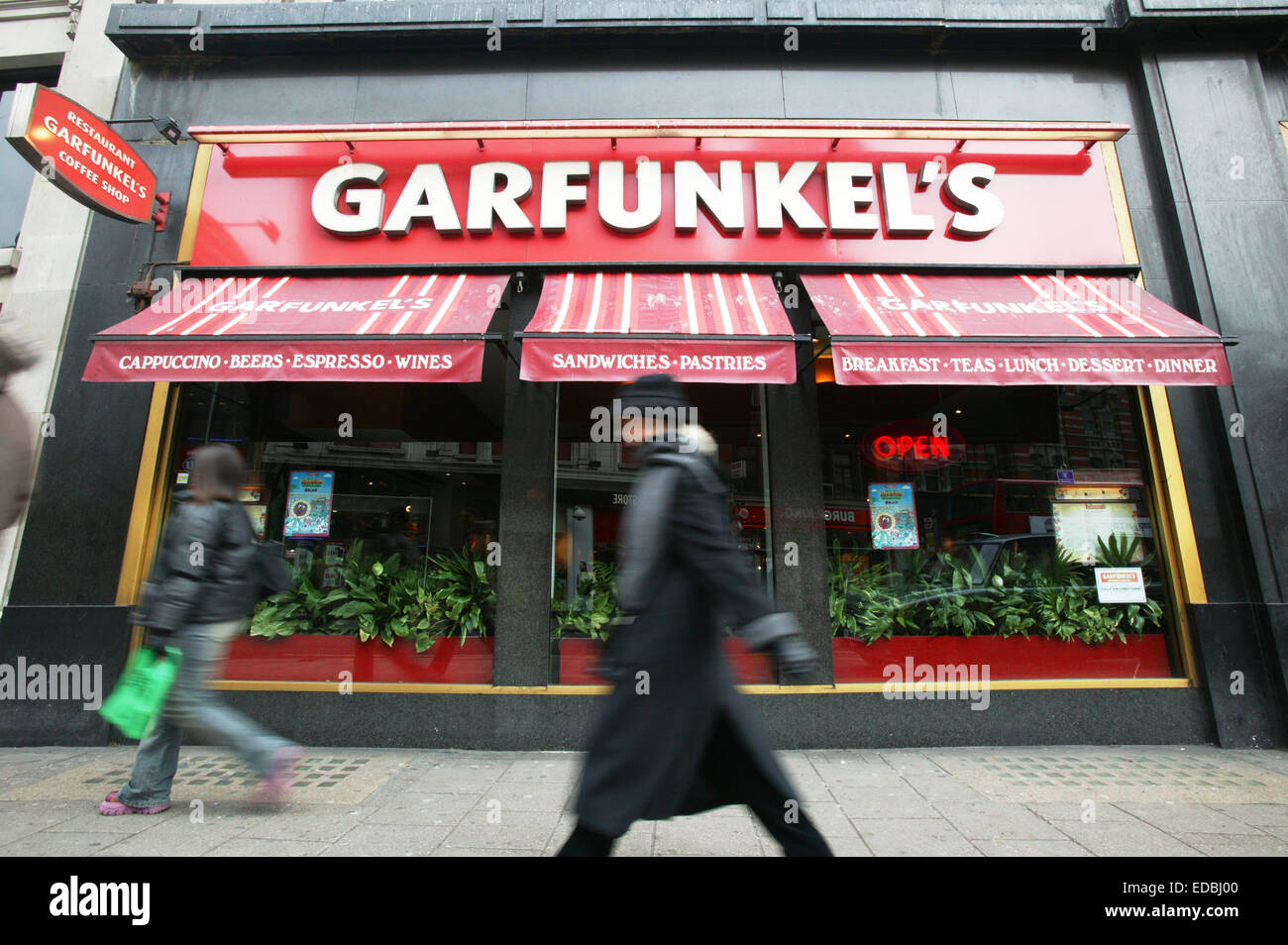 Exterior of a Garfunkel's Restaurant in London Stock Photo