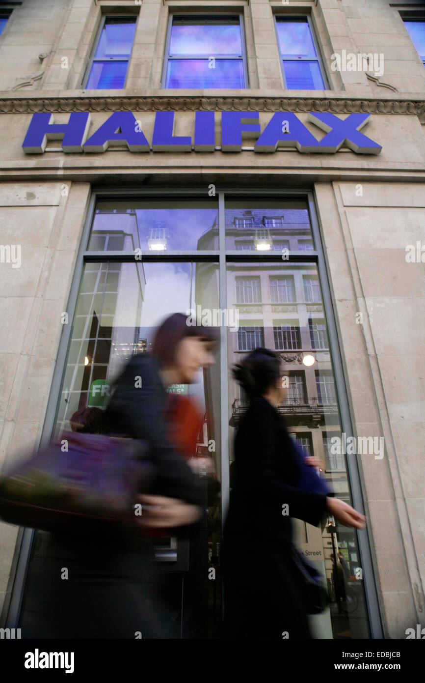 Exterior of a Halfiax branch in London. Stock Photo