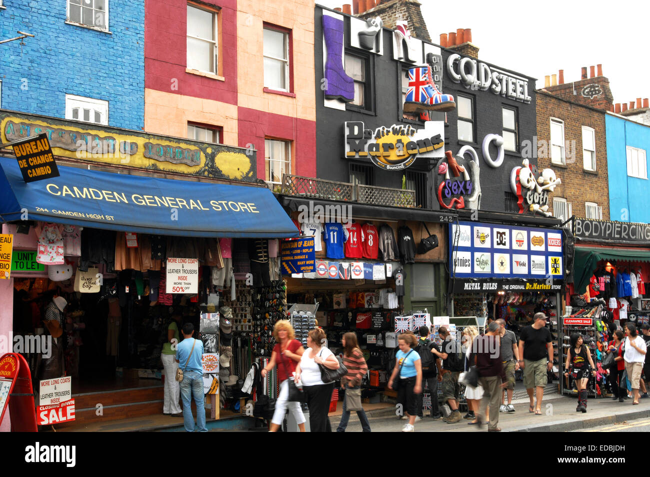 The Gothic and Alternate Clothing Shops, Camden High Street Stock Photo
