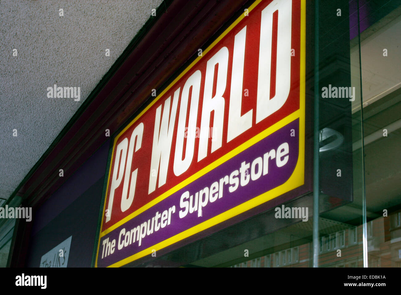 PC World store branding. Stock Photo