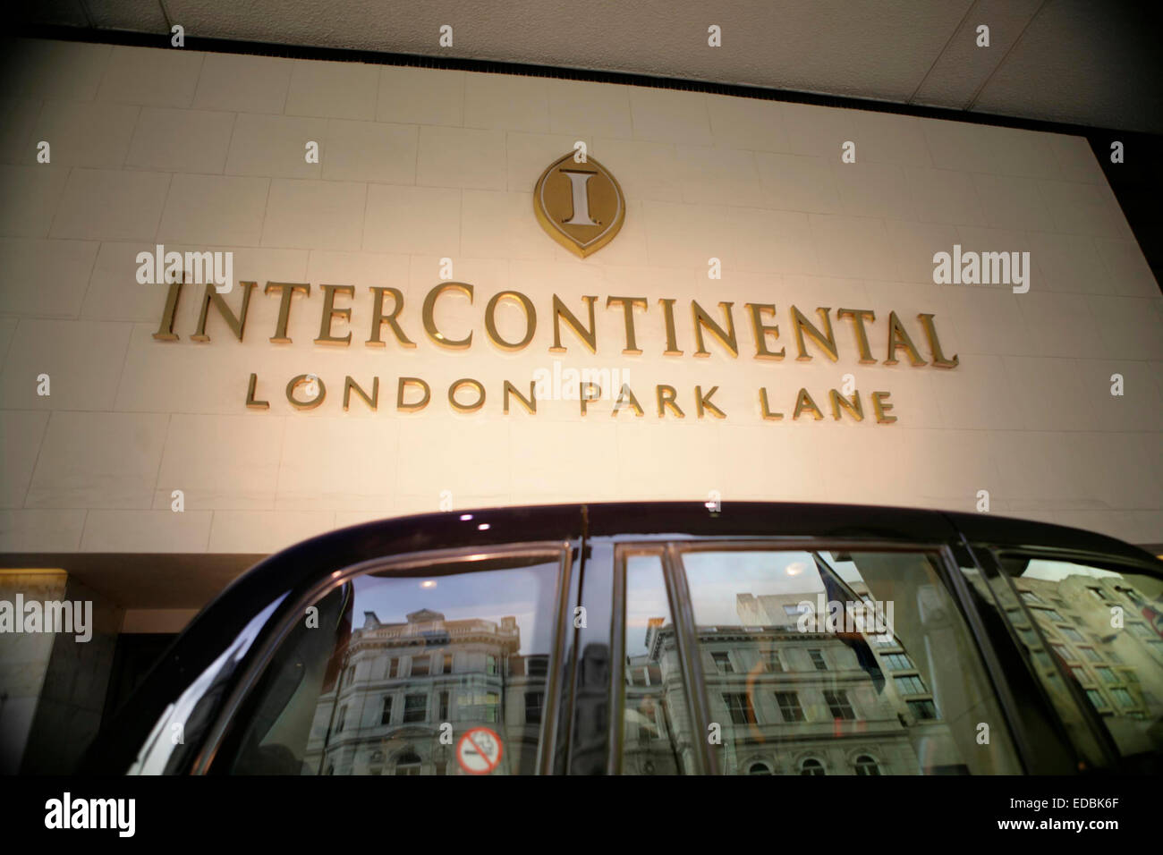 Exterior of the Intercontinental Hotel on Park Lane, London. Stock Photo
