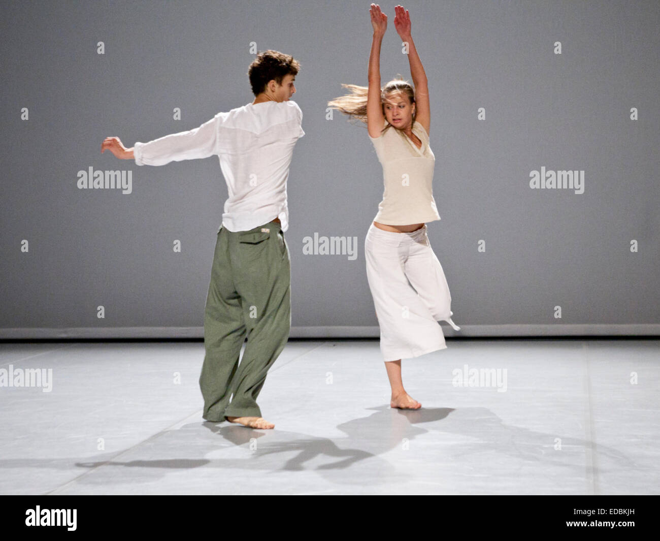 Dancers of the Budapest Tanciskola performed at Trafo stage, Budapest, Hungary Sept 18, 2012 Stock Photo