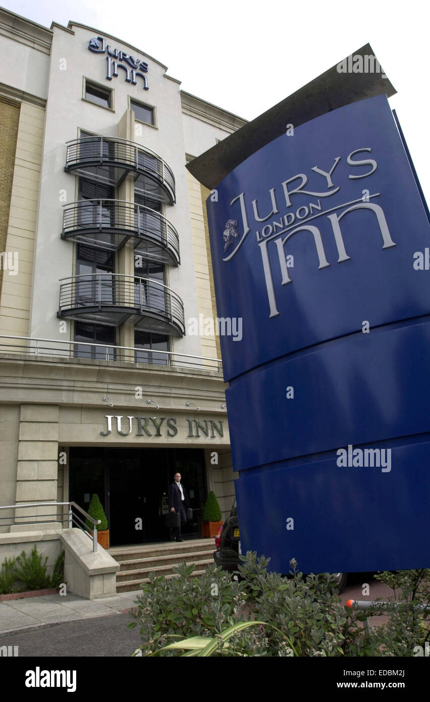 The entrance to a Jurys Inn, on Pentonville Road, London. Stock Photo