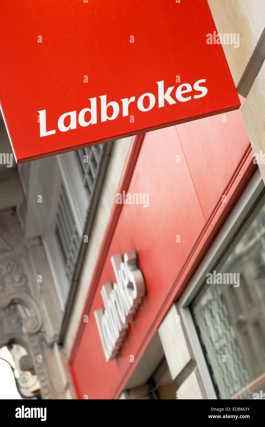 Exterior of a Ladbrokes betting shop. Stock Photo