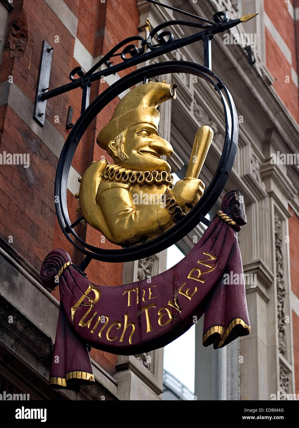 The Punch Tavern, Fleet Street, London, which is owened by the Punch Taverns Group. Stock Photo
