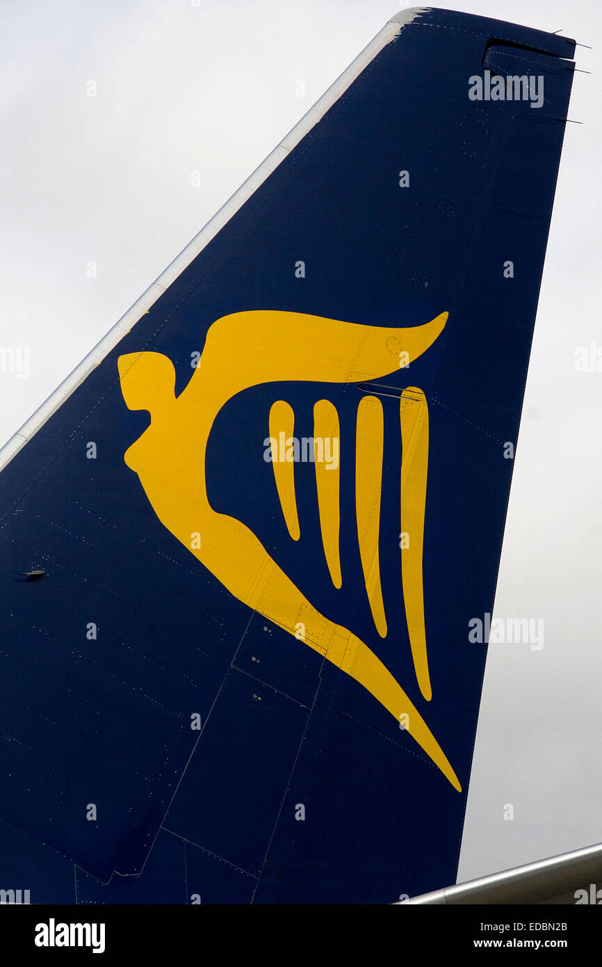 A Ryanair Plane at Knock Airport, West Ireland Stock Photo