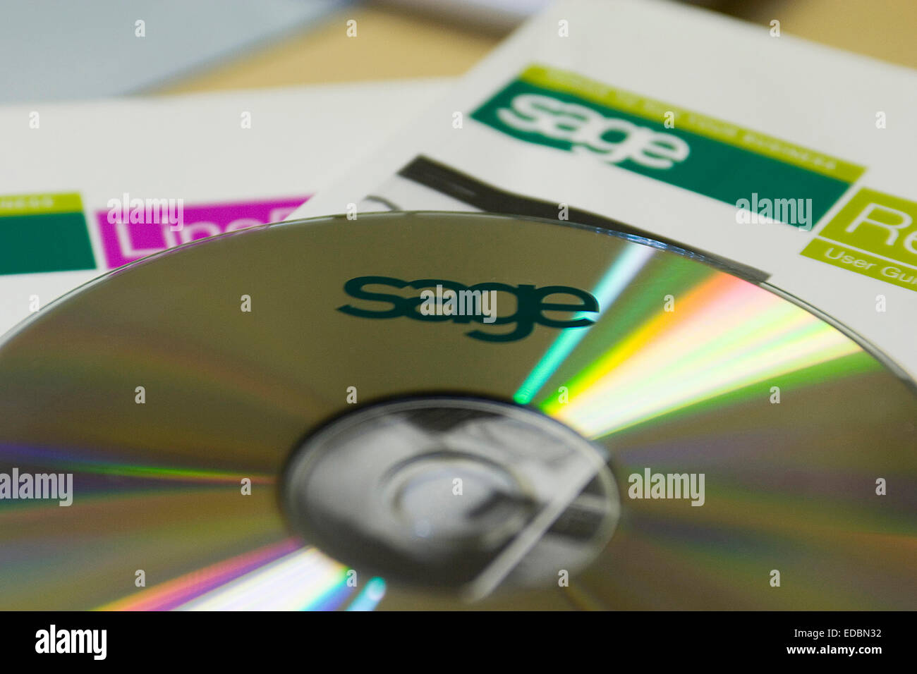 Sage '50 Accounts 2009' installation DVD and user guide Stock Photo