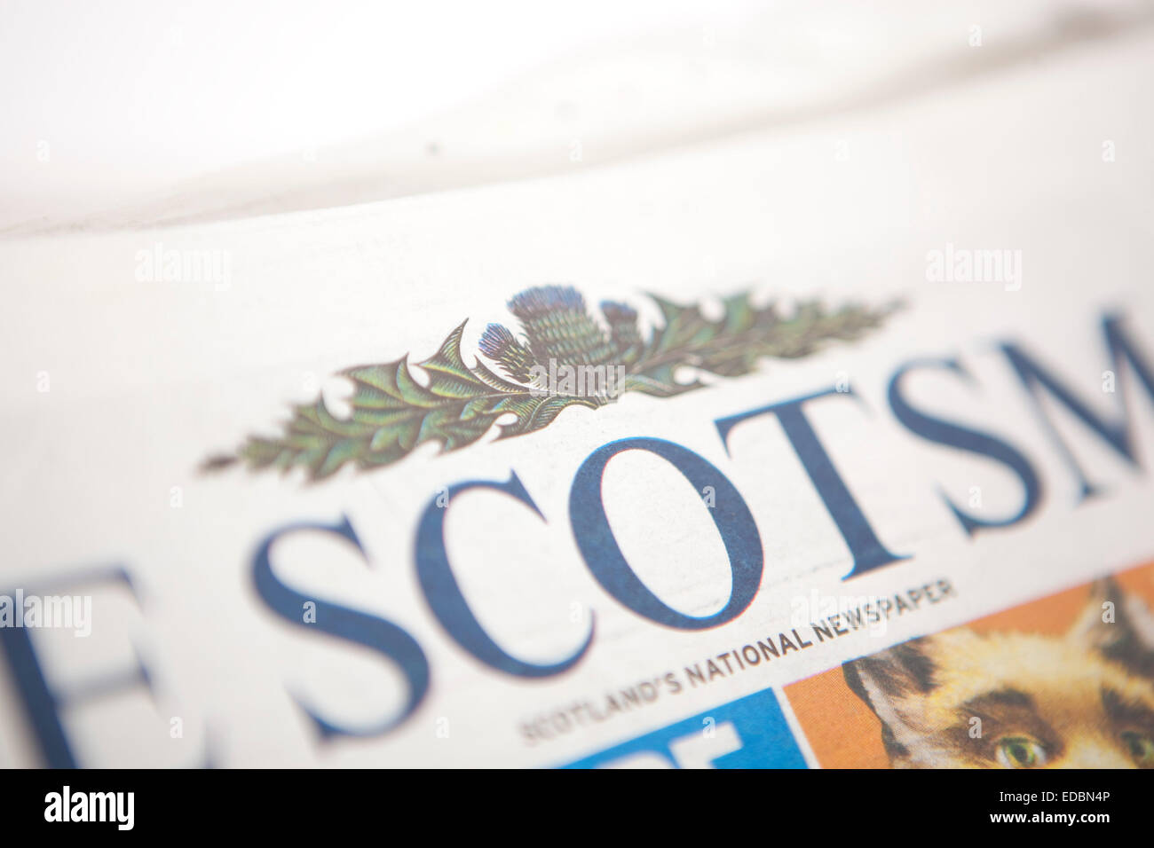 The Scotsman Newspaper. Stock Photo