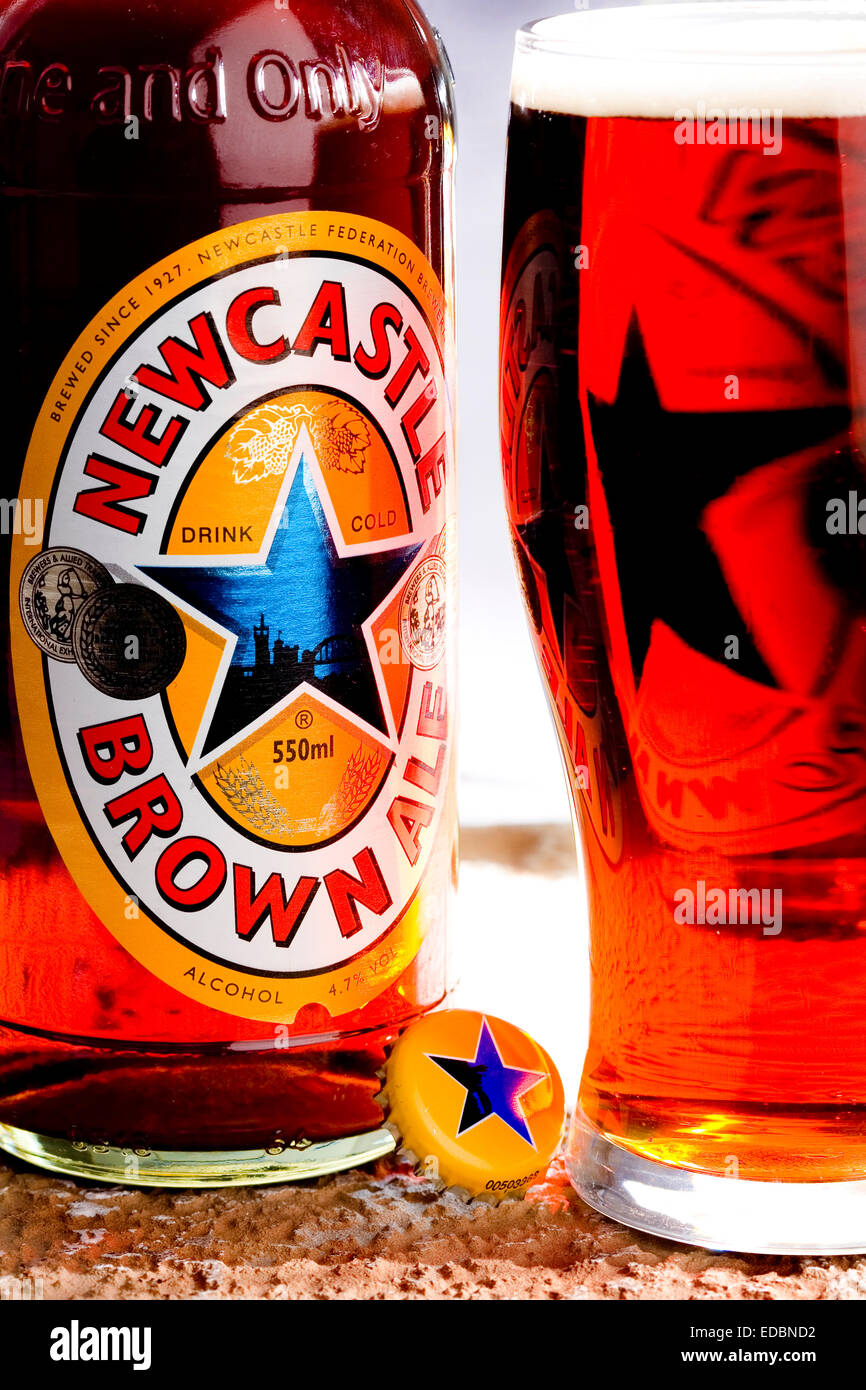 Illustrative image of Newcastle Brown ale Stock Photo - Alamy